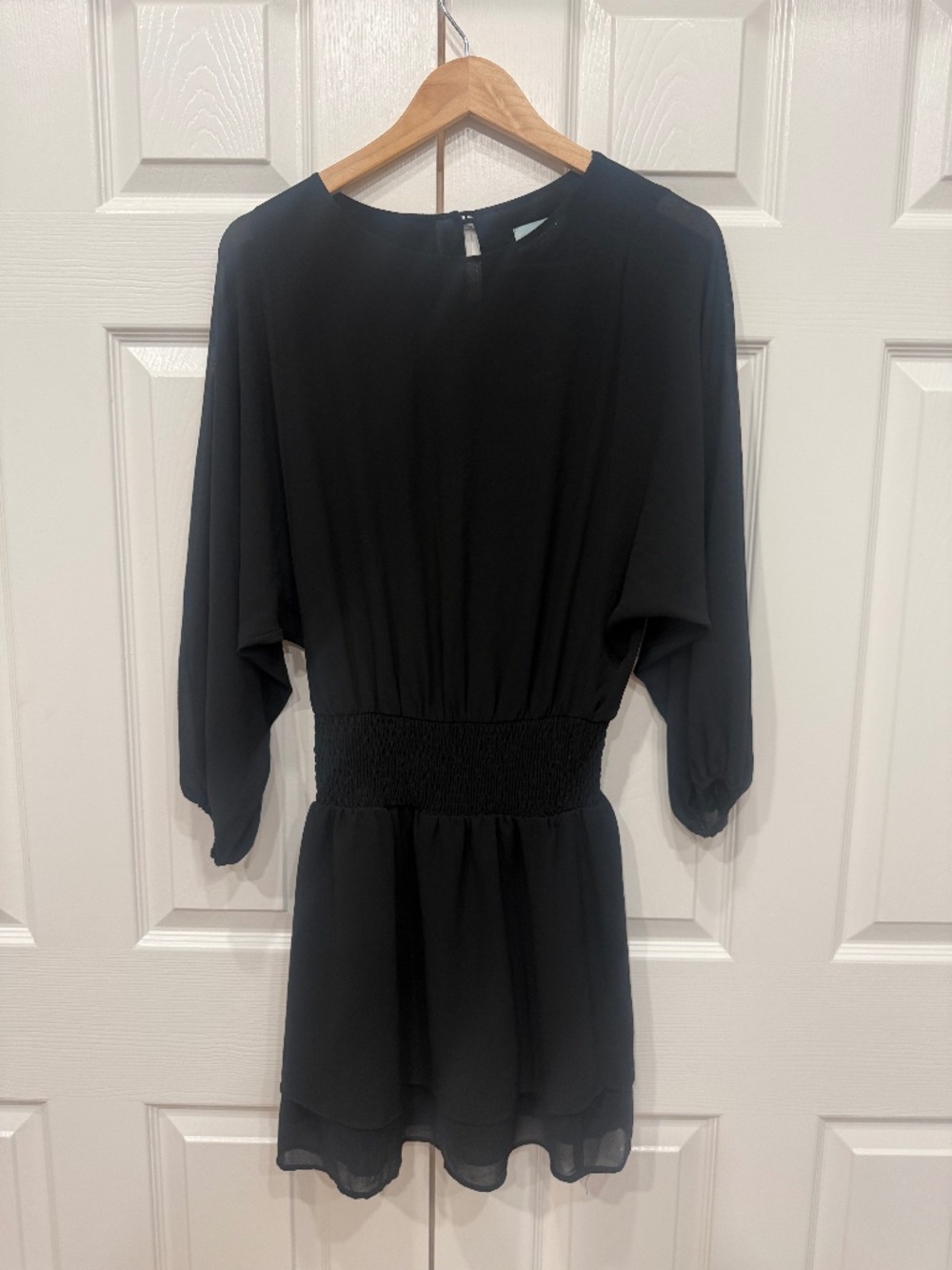 Veronica M Smocked Drop Waist Dress with Long Sleeves